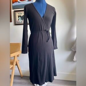 Long Sleeve Wrap Dress by Los Angeles Apparel